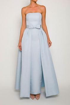 Silk Faille Strapless Column Gown with Bow Convertible Skirt – ALEXIA MARÍA Convertible Skirt, Cocktail Jumpsuit, Column Skirt, Convertible Dress, Column Gown, The Plaza, Ladies Dress Design, Piece Dress, Full Skirt