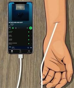 a hand is plugged in to an appliance connected to a phone charger