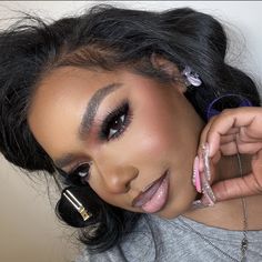 Glamour Makeup Looks, Makeup Pics, Natural Glam Makeup, Soft Makeup Looks, Makeup Icons, Bronze Makeup, Makeup For Black Skin, Lip Makeup Tutorial