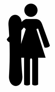 a black and white silhouette of a man and woman standing next to each other with their arms around each other