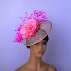 Hello!Welcome to our shop of  365daysCreations product information: Season:All Season Gender:Female Occasion:Party,Wedding,Melbourne cup,Kentucky Derby Material:Feather,Sinamay,silk flower With 1.2cm satin headband at the back Color:blush pink,fuchsia Pink Sinamay Fascinator For Church, Sinamay Hat Fascinator For Royal Ascot, Feathered Mini Hats For Church And Royal Ascot, Pink Cloche Fascinator For Party, Royal Ascot Handmade Flowers Fascinator Hat, Sinamay Fascinator For Kentucky Derby Races, Sinamay Hat Fascinator For Kentucky Derby, Kentucky Derby Fascinator Hat With Handmade Flowers, Handmade Flower Mini Hat For Royal Ascot Races