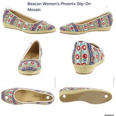 Beacon Size 10 Mosaic Phoenix Multicolored Slip On New Flat Shoes Women, Loafer Flats, New Color, Phoenix, Mosaic, Loafers, Size 10, Slip On, Women Shoes