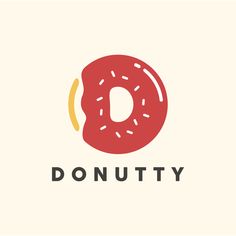 a donut with sprinkles on it and the words donutty