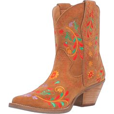 Refined and sweet, the Dingo1969 Sugar Bug bootie is a cute and sweet addition for any occasion. Featuring fetching floral stitching throughout the foot and shaft, the 12-inch tall Sugar Bug also comes with a 2-1/2 inch heel and pull on tabs for easy-peasy wear. Brown Snip Toe Mid-calf Boots For Spring, Spring Brown Snip Toe Mid-calf Boots, Spring Brown Mid-calf Snip Toe Boots, Dolly Shirt, Floral Stitching, Festival Boots, Wedding Sale, 2 Inch Heels, Printing Labels