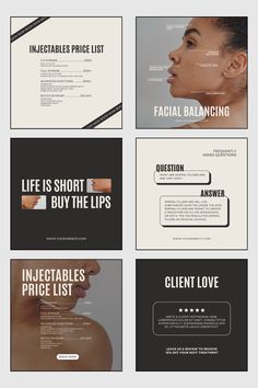 Botox and filler instagram posts | Botox aesthetic | Botox before and after | Instagram template Story Instagram Highlight, Medspa Social Media, Skincare Template, Nurse Injector, Digital Advertising Design