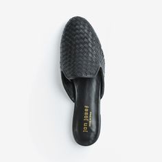 Trending now - woven leather. This leather mule is the perfect slip on flat for on the go gals who wish to just slide their toes into luxurious woven leather shoes, and then kick them off the end of the day. Leather upper and insole Rubber Sole .5 inch heel Made in Spain Woven Leather Shoes, 5 Inch Heels, Mule Flat, Leather Mules, Black Linen, Gold Leather, Mule, Leather Shoes, Mule Shoe