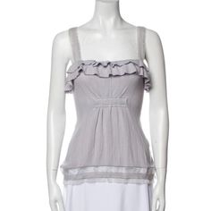 Marc By Marc Jacobs Square Neckline Sleeveless Top Size: S Brand New Condition And Excellent Material. Spring Lavender Sleeveless Tank Top, Lavender Sleeveless Tank Top For Spring, Feminine Purple Sleeveless Camisole, Feminine Sleeveless Purple Top, Sleeveless Lavender Ruffled Top, Fitted Sleeveless Lavender Camisole, Fitted Lavender Sleeveless Camisole, Lavender Sleeveless Camisole For Summer, Square Necklines