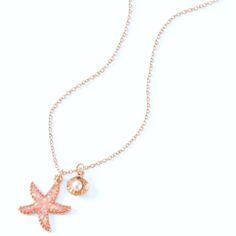 Pink Starfish Pearl Gold Pendant Necklace - Perfect Item For Bundling Hit The Beach With Laidback Style And This Pendant Necklace. The Gold-Tone Chain Has A Pink Glitter Embellished Starfish Charm And A Faux Pearl Clam Shell Dangler For An Added Pop. Finish: Gold-Tone Closure: Lobster Clasp Length: 16'' + 3'' Extender Material: Metal Pink Starfish Jewelry For Gift, Pink Star Jewelry With Starfish Charm, Pink Star-shaped Jewelry With Starfish Charm, Pink Starfish Charm Jewelry, Pearl Clam, Pink Starfish, Laidback Style, Beachy Jewelry, Starfish Necklace