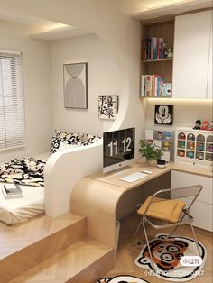 interior room bedroom inspo home decor Bedroom With Stairs, Smart Bedroom Ideas, Small Bedroom Design Ideas, Tableware Ideas, Coastal Plants, Small Room Interior, Tiny Bedroom Design, Garden Nails