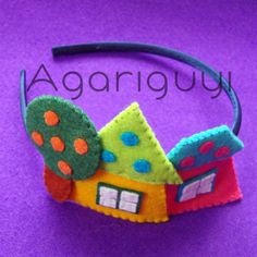 a headband made to look like a house