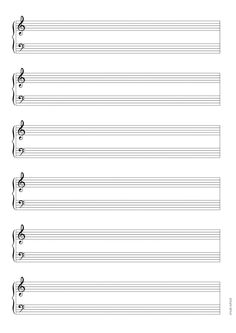 sheet music with notes in the middle and one on each side, all lined up