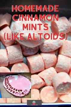 homemade cinnamon mint's like altoids in the process of being made with them