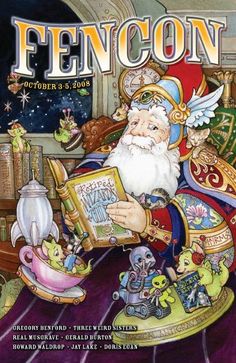 the cover of fencon magazine featuring santa claus and other toys in his room