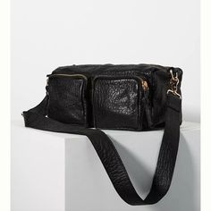 Nwt, Anthropologie Black Crossbody Camera-Style Bag. Leather With Cotton Lining. 2 Inner Slip/2 Outer Zip Pockets. Adjustable/ Removeable Strap. 9" X 11" X 5" Strap Drop 15"- 20" Stock Photo In Another Color Is To Show Size. (Like The Bag But Not The Color - I Have This Bag In 4 Different Colors In My Closet!) Black Leather Camera Bag Pouch, Trendy Black Camera Bag With Removable Pouch, Versatile Black Leather Camera Bag, Chic Black Satchel Camera Bag, Trendy Black Camera Bag For On-the-go, Trendy Black Camera Bag For Travel, Black Pouch Camera Bag With Detachable Strap, Black Camera Bag With Detachable Strap In Pouch Shape, Black Camera Bag With Detachable Strap Pouch