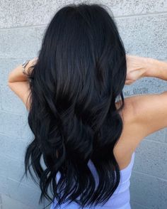 Skin Tone Hair Color, Jet Black Hair, Black Hair Color, Winter Hair Color, Long Black Hair