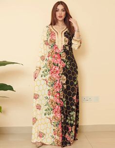 Beading Floral Print Long Arabic Dress Luxury Long Sleeve Abaya With Floral Embroidery, Luxury Maxi Length Abaya With Floral Embroidery, Luxury Maxi-length Abaya With Floral Embroidery, Luxury Floral Embroidered Maxi Length Abaya, Luxury Bohemian Abaya With Floral Embroidery, Luxury Floral Embroidered Abaya For Festive Occasions, Luxury Floral Embroidered Long Sleeve Abaya, Luxury Festive Abaya With Floral Embroidery, Habits Musulmans