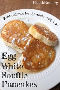 egg white souffle pancakes on a plate