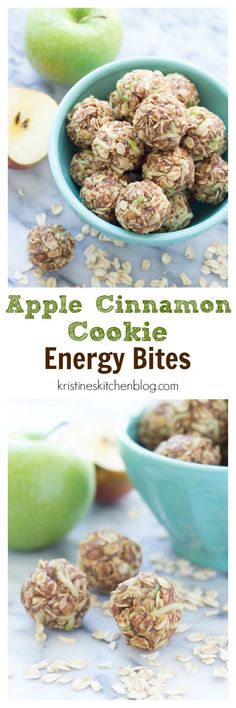 an apple cinnamon cookie energy bites recipe