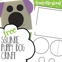 free printable square puppy dog craft for kids