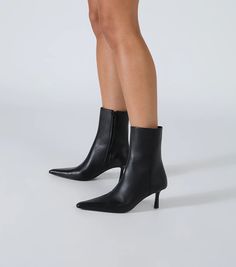 Quincy Black Nappa Ankle Boots | Boots | Tony Bianco USA | Tony Bianco US Women Heel Boots, Thigh High Boots Flat, Tony Bianco, Bow Heels, Slingback Shoes, How To Stretch Boots, Sandals For Sale, Black Beauty, Outfit Casual