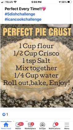 an image of a pie crust on twitter