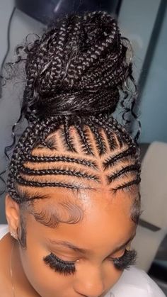 Braids For Thinning Hair, Cornrow Hairstyles For Natural Hair, Creative Braids, Hair Braid Designs, Short Box Braids Hairstyles