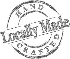 a stamp with the words locally made crafted on it