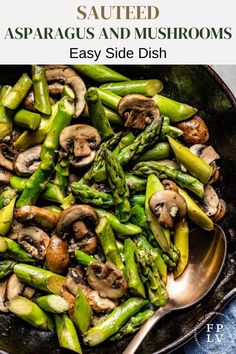 Sautéed Mushroom and Asparagus is a quick and healthy side dish, ready in just 10 minutes! Perfect for any meal, this simple recipe brings out the natural flavors of fresh veggies. Baked Chicken Parm, Garlic Green Bean Recipes, Sauteed Asparagus, Saute Asparagus, Asparagus And Mushrooms, Asparagus Fries, Healthy Side Dish, Baked Asparagus, Vegetable Side Dishes Recipes