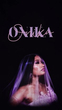 an image of a woman wearing a veil with the word onika in front of her