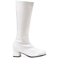 The perfect finishing touch to your retro look! Size: 4/5. Gender: female. Age Group: adult. Fitted Retro Ankle-high Boots, Retro Fitted Ankle-high Boots, Fitted Ankle-high Retro Boots, Retro Ankle-high Fitted Boots, Retro Synthetic Boots For Fall, Retro Fitted White Boots, White Gogo Boots, Costume Boots, Ellie Shoes