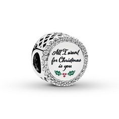 Pandora Charm All I Want for Christmas Sterling Silver Silver Cleaning, Kay Jewelry, Beautiful Gold Necklaces, Jewelry Advice, Jared The Galleria Of Jewelry, Christmas Green, All I Want For Christmas, Pandora Charm, Jewelry Pins