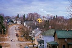 a small town with lots of houses in the background