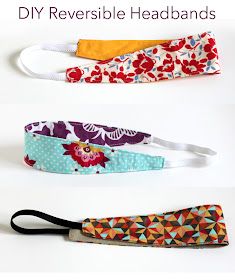 three different types of headbands with the words diy reversible headbands