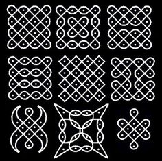 an image of celtic designs on a black background