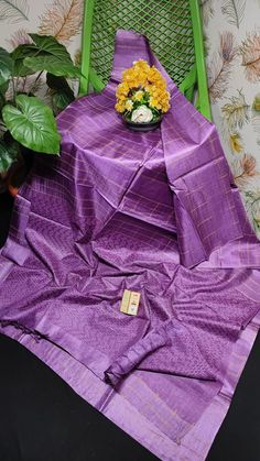 👑100%pure exclusive desi tassar silk sarees body full woven checks 100%silk with Silk mark tag Very good quality Length 6.50mtr with plain blouse piece  🌼Comes with silk mark satisfied tag 🌼All ar real pictures  🌼 Handloom sarees  🌼 hand stock Ready to dispatch 🍁 🌼Please note only dry cleans Tussar Silk Saree With Self Design For Puja, Purple Slub Silk Traditional Wear With Zari Weaving, Purple Handloom Tussar Silk Traditional Wear, Purple Tussar Silk Handloom Traditional Wear, Purple Tussar Silk Traditional Wear With Weaving Work, Unstitched Tussar Silk Saree With Self Design, Diwali Slub Silk Saree With Weaving Work, Unstitched Katan Silk Saree With Weaving Work, Slub Silk Saree With Weaving Work For Puja