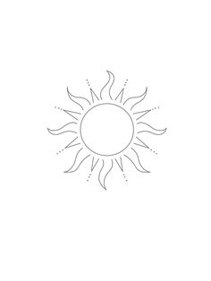 the outline of a sun on a white background