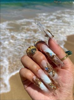 Beach Nails Vacation, Feminine Nails, Nails Water, Sun Nails, Nails Beach, Beachy Nails