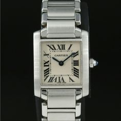 Brand: Cartier Type: Wristwatch Model Name: Tank Francaise Model Number: 2384 Serial Number: 205615bb Lug To Lug: 25 Mm Case To Case: 20 Mm Bezel Material: Stainless Steel Case Material: Stainless Steel Movement: Cartier 057 Quartz; 4 Jewels Dial Details: Roman Numerals Bracelet/Fob Style: Link Bracelet/Fob Material: Stainless Steel Clasp Style: Deployment Total Length: 7.25” Horologist Note: Sapphire Crystal. Water Resistant 3 Atm Running At Time Of Evaluation Roman Numeral Bracelet, Cartier Tank Francaise, Crystal Water, Cartier Tank, Women Wrist Watch, Roman Numerals, Sapphire Crystal, Stainless Steel Case, Link Bracelets