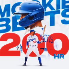 a baseball player holding a bat in front of a poster with the number 20 on it