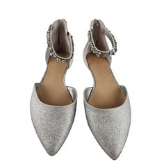 Get Ready To Shine Bright With These Copper Key Women's Shoes. They Are Silver Colored With Sparkling Glitter And Beautiful Rhinestones That Make Them Perfect For Weddings Or Any Special Occasion. These Shoes Are Comfortable And Lightweight With A Cushioned Insole Made Of Faux Leather. The Fabric Upper Material Has A Solid Pattern And Is Supported By A Rubber Outsole. These Pointed Toe Slip-On Flats Have A Shoe Width Of M And Are Available In Size 8. They Are Suitable For Winter, Summer, Fall An Party Flats With Pointed Toe And Medium Width, Medium Width Pointed Toe Flats For Party, Evening Flats With Rhinestones And Pointed Toe, Silver Low Heel Flats For Party, Evening Flats With Rhinestones And Round Toe, Ankle Strap Synthetic Flats For Party, Party Flats With Rhinestones, Flat Pointed Shoes, Pointed Shoes