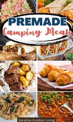 Premade Camping Meals Prepped Camping Meals, Campstove Dinners, Rv Food Ideas Meal Planning, Rv Food Ideas, Premade Camping Meals, Easy Tuna Pasta Salad, Easy Tuna Pasta, Fire Recipes, Baked Spaghetti And Meatballs