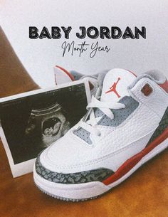 Baby Air Jordan Customizable Announcement Baby Jordan Shoes, Baby Jordans, Jordan Shoes, Air Jordan, Air Jordans, Printed Items, Beauty Book, Art Collection, Jordan