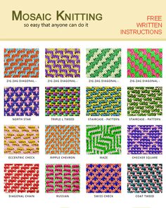 an image of mosaic knitting instructions