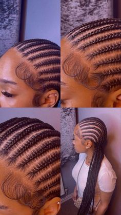 Braided Hairstyles Out Of Face, Conroe Braids Styles, Straight Back With Curls At The End, 12 Braids To The Back, Straight Back Feed In Braids Dramatic Edges, Braids For People With Short Hair, Feeder Braids To The Back, Fred In Braids, Boho Feedin Braids