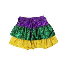 Get ready to steal the show at Mardi Gras with our dazzling Metallic Mardi Gras Shorts! In lively shades of Purple, Gold, and Green, these shorts boast three layers of festive flair. Crafted from satin with a comfy polyester lining, they not only look amazing but feel fantastic too. Available in adult sizes from Small to 3XL, these shorts fit just right. So, unleash the fun, collect those beads, and make a statement in the crowd. Complete your head-turning ensemble with our matching top - it's time to sparkle and celebrate in style! Act fast and grab this exclusive deal at OUR Boutique before February 13th, and ensure you're the star of the Mardi Gras festivities! Shorts Holiday Outfit, Kids Tank Tops, Metallic Shorts, Shorts Skirt, Sequin Patch, Colors Purple, Gold And Green, Tank Top Dress, Matching Top