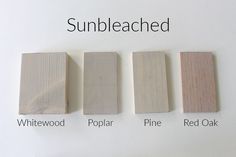 the different shades of wood used in sunbleache