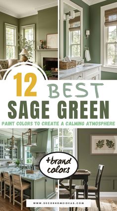 the best sage green paint colors to create a calming atmosphere for your kitchen and dining room