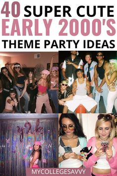 40 super cute early 2000s theme party ideas Early 2000s Theme Party, 00s Party Theme, 2000 Theme Party Outfits, 2000s Theme Party