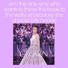 a woman in a white dress standing next to a purple background with text that reads, i