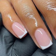 French Manicure Bride, Biab Nails Almond, Simple Biab Nails, Nails French Tip Short, Oyster Nails, French Tip Short, Nails Biab, Almond Nails Pink, Biab Nails